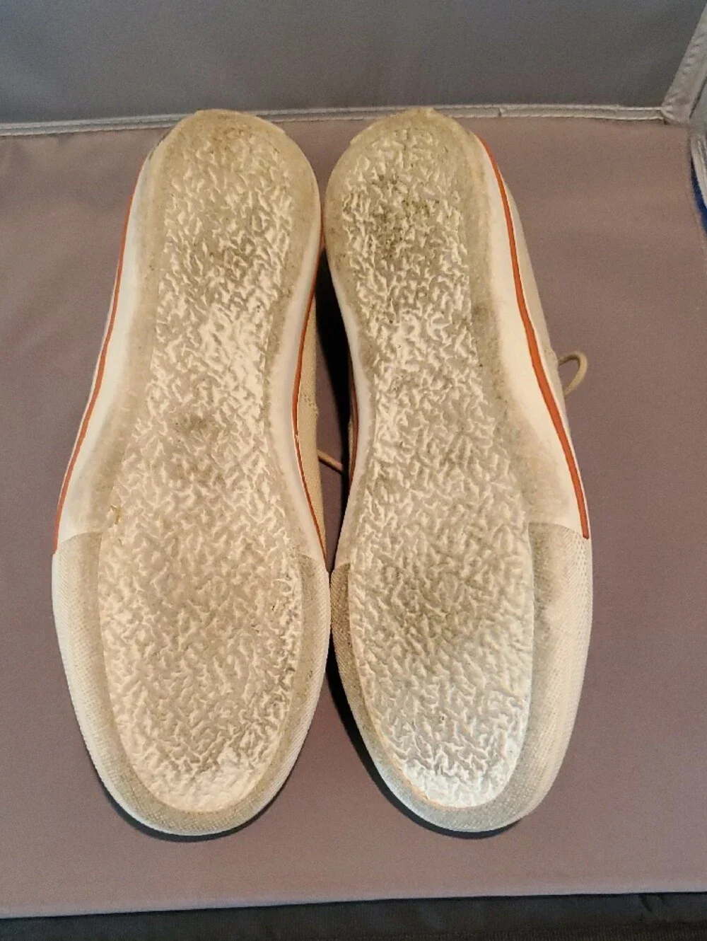 Tommy Bahama Men's Beige Canvas Boat Shoes Size 10